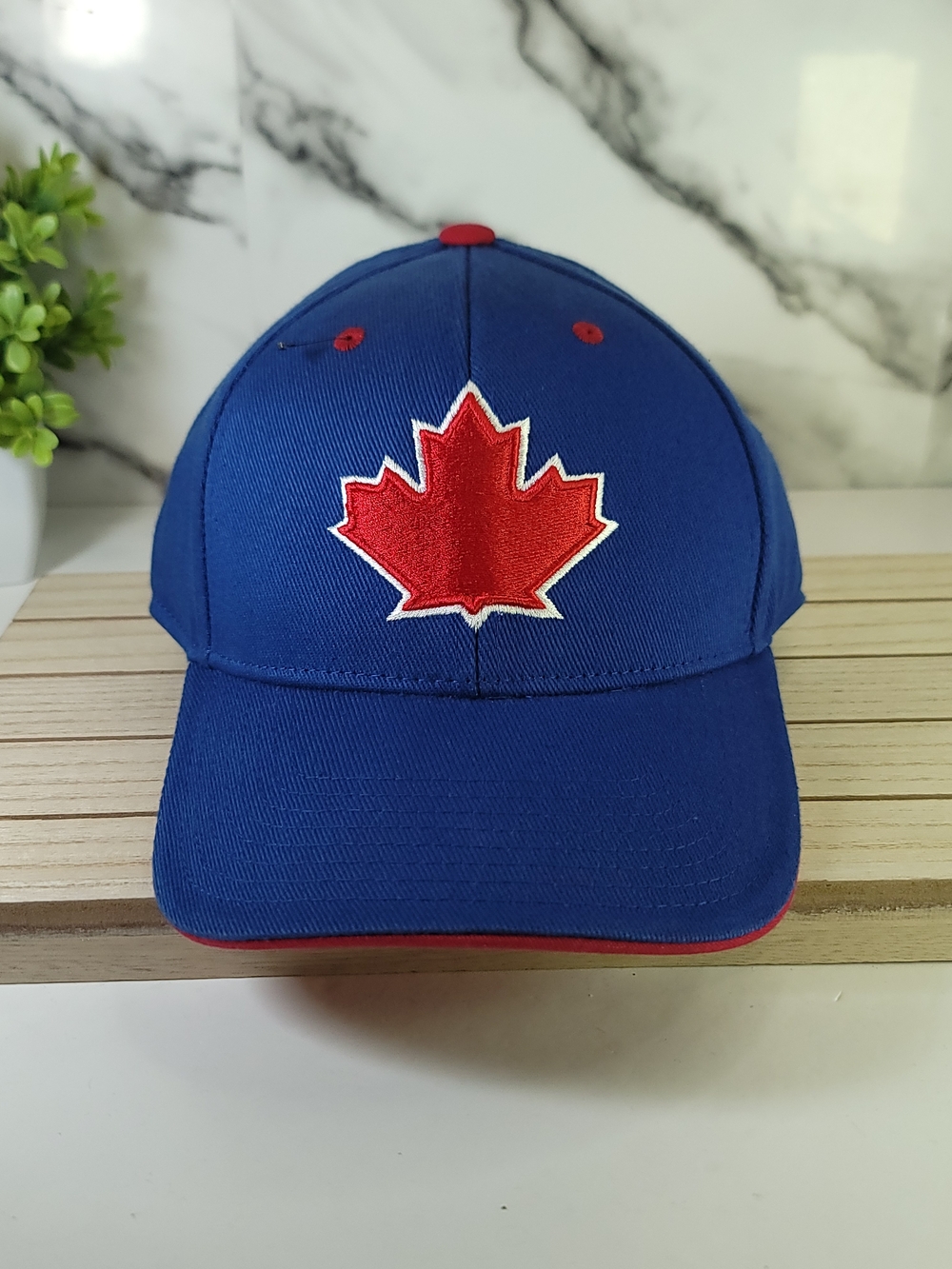 Blue Jays Toronto Baseball Cap with Red Maple Leaf Patch. Favorite Adjustable